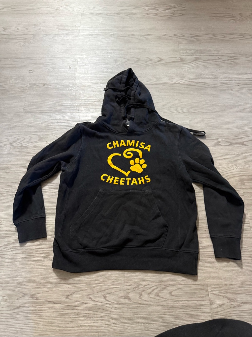 Womens Black Chamisa Cheetahs School Spirit Pullover Hoodie Paw Print Sz Small
